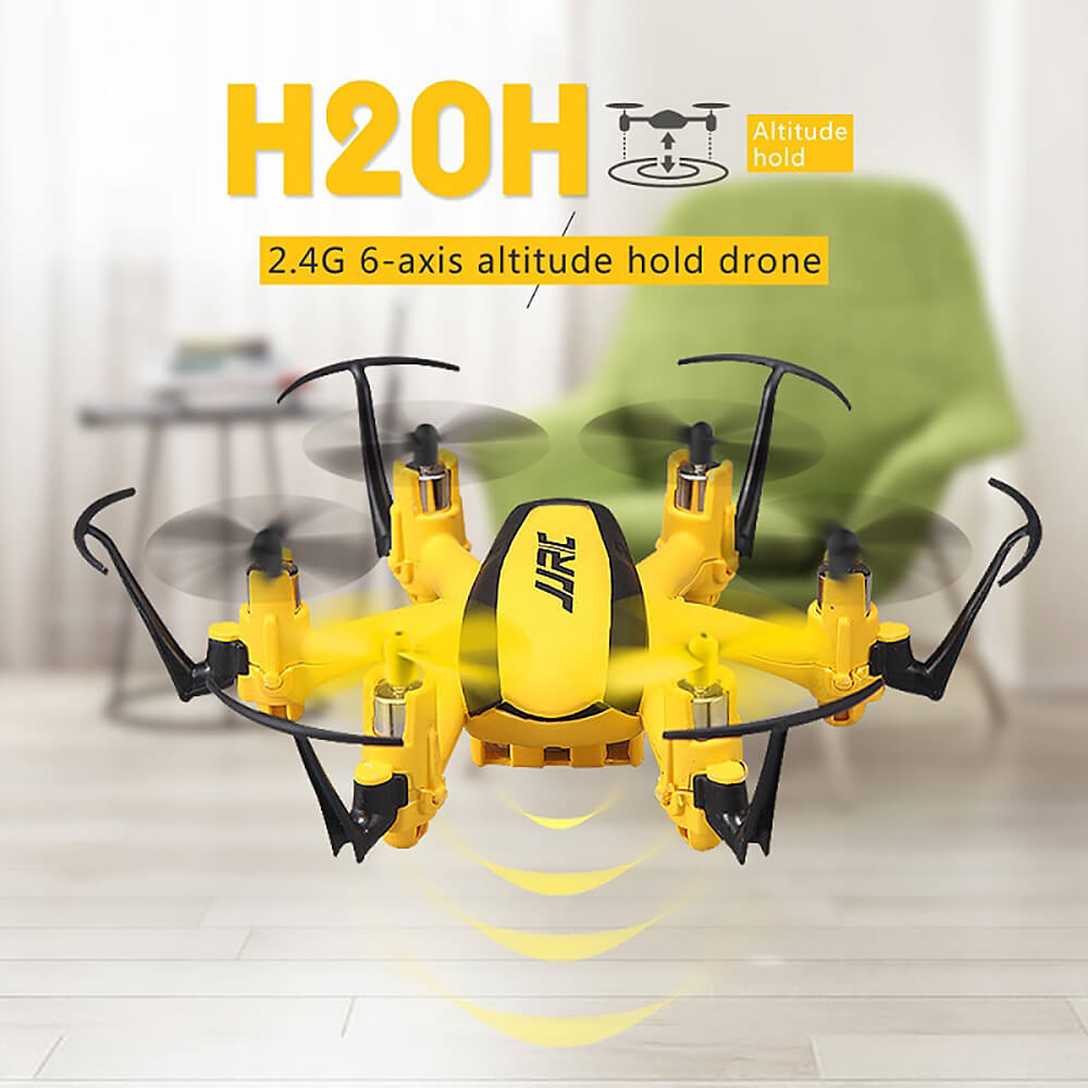 JJRC H20H 2.4G 4CH 6Axis Altitude Hold Mode Headless Mode One Key Return Nano Hexacopter RTF - Yellow