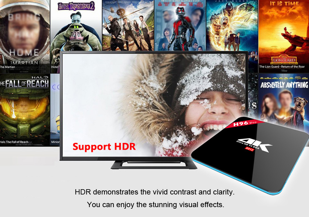 Bundle H96 Pro Amlogic S912 Android 6.0 Marshmallow 4K 60FPS TV BOX + Rii i8+ 2.4G Wireless Israel Hebrew Language Keyboard Black