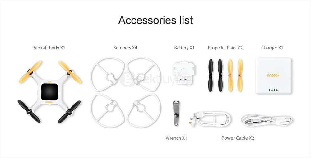 Onagofly 1 Plus Selfie Smart Nano Drone Wifi FPV With 13MP HD Camera GPS RC Quadcopter-Black