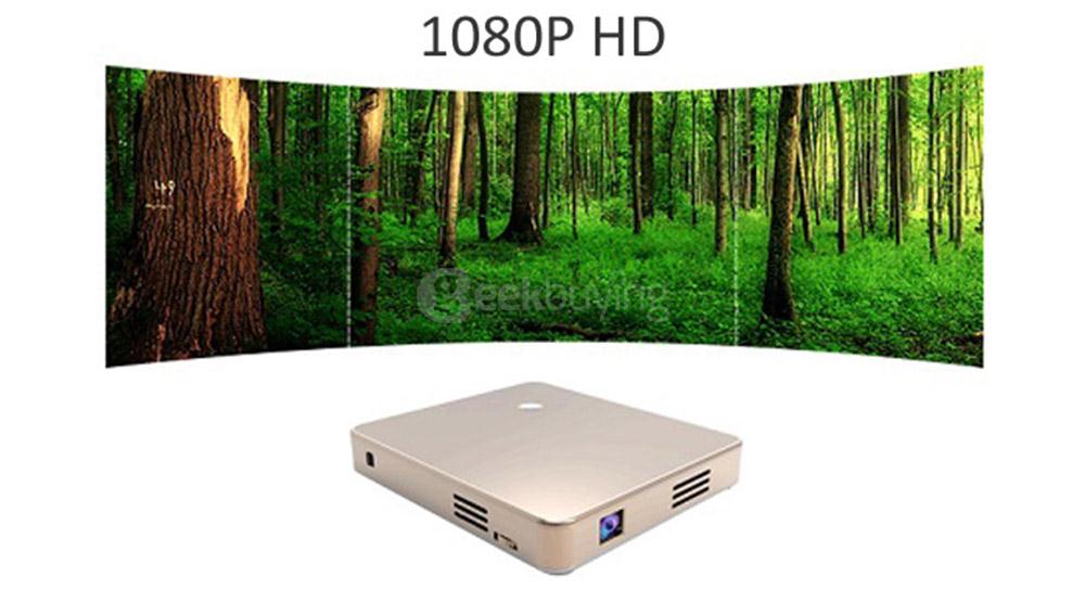 MDI M1 DLP Pocket Projector Android 4.4 1GB/8GB 150 Lumens 854*480 Pixels 1080P Bluetooth 4.0 2.4GHz WiFi Airplay Media Player - Gold