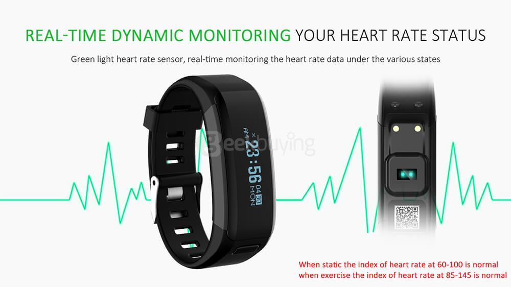 NO.1 F1 Heart Rate Monitor Smart Bracelet Bluetooth 4.0 Sport Fitness Tracker IP68 Waterproof for Android iOS - Orange