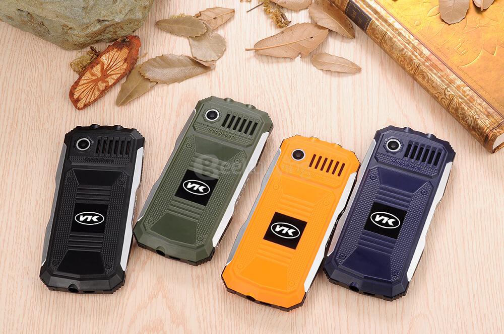 VKworld Stone V3S Rugged Phone Daily Waterproof Dustproof Shatterproof 2200mAh Long Standby BOX Speaker Dual LED Lights - Orange