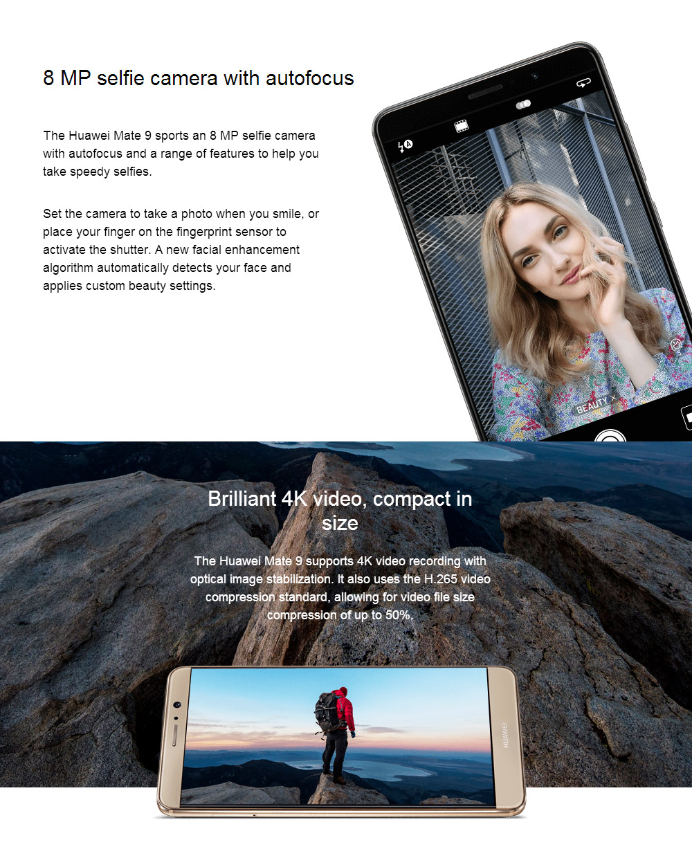 HUAWEI MATE 9 MHA-AL00 5.9-inch FHD Android 7.0 Smartphone Hisilicon Kirin 960 Octa Core 4GB 64GB 20.0MP+12.0MP Dual Rear Cameras Touch ID SuperCharge Type -C - Mocha Brown