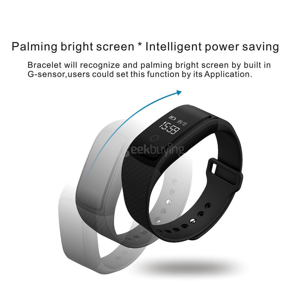 A09 BLE4.0 Smart Bracelet Heart Rate/Blood Oxygen/Blood Pressure/Fatigue Detection Fitness Tracker IP67 Waterproof for Android iOS - White