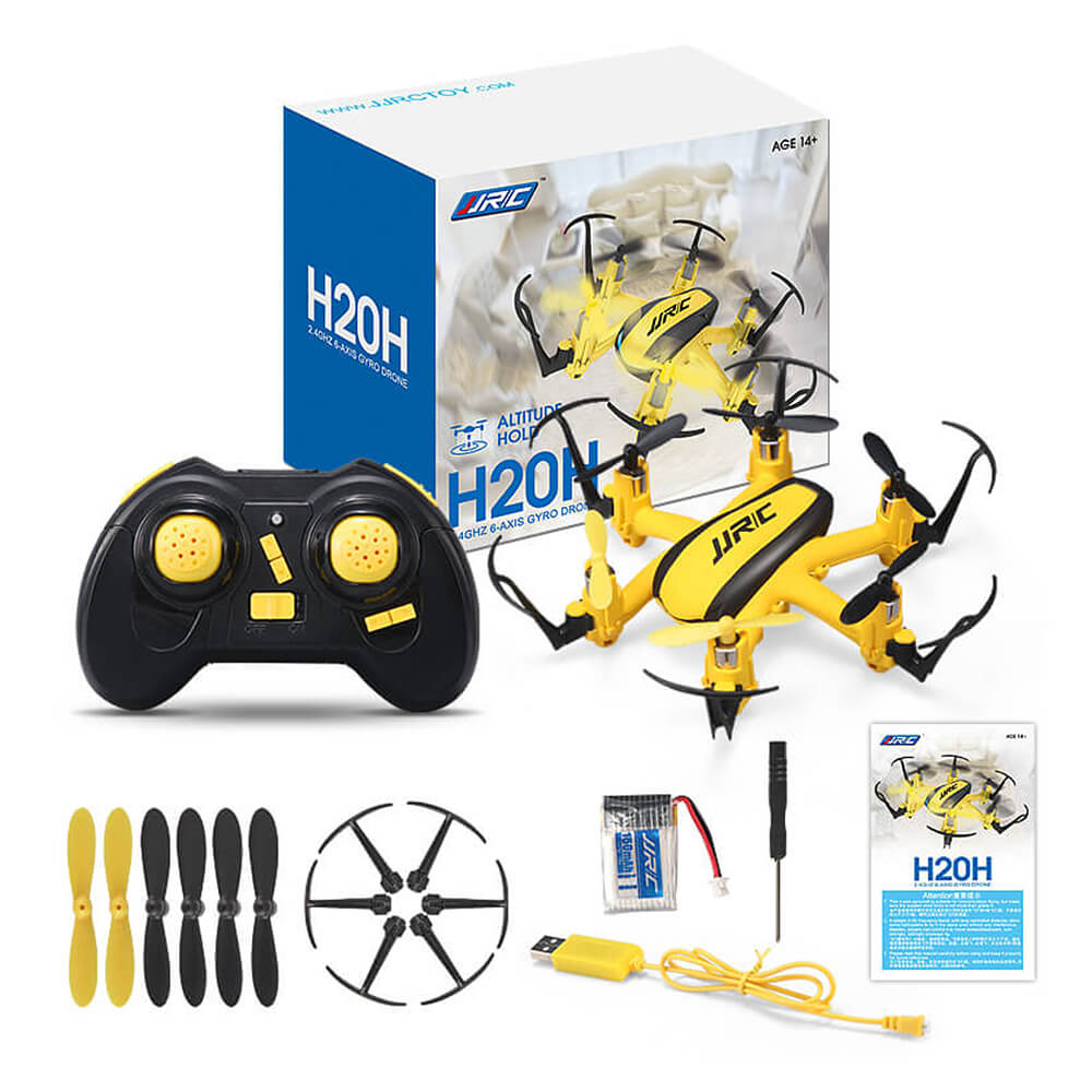 JJRC H20H 2.4G 4CH 6Axis Altitude Hold Mode Headless Mode One Key Return Nano Hexacopter RTF - Yellow