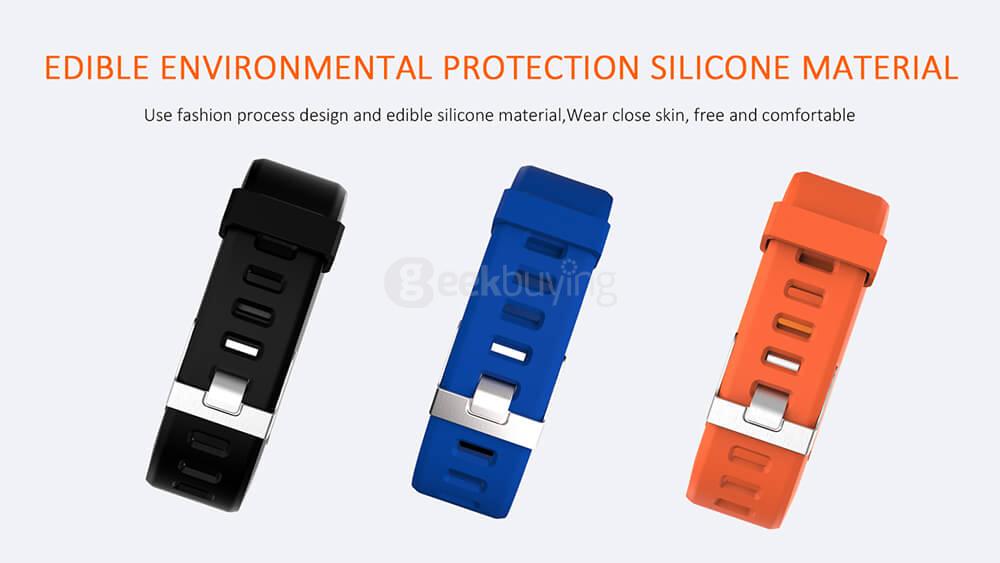 NO.1 F1 Heart Rate Monitor Smart Bracelet Bluetooth 4.0 Sport Fitness Tracker IP68 Waterproof for Android iOS - Orange