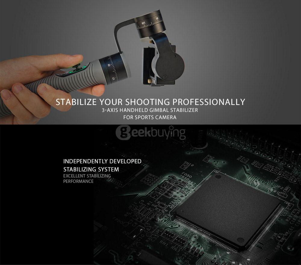 Original Snoppa SnoppaGo 3-Axis Handheld Gimbal for GoPro Hero4/3+/3 XiaoyiYI Action Cameras