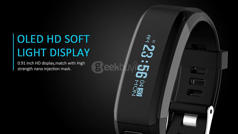 NO.1 F1 Heart Rate Monitor Smart Bracelet Bluetooth 4.0 Sport Fitness Tracker IP68 Waterproof for Android iOS - Orange