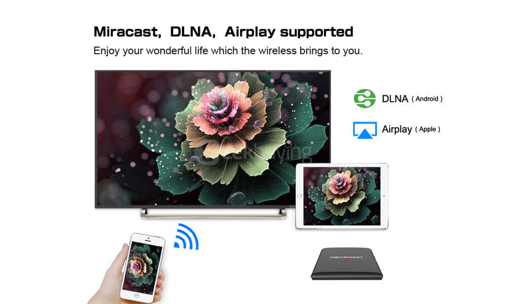 Bundle NEXSMART D32 4K UHD Android Media Player + Rii i8+ 2.4G Wireless Israel Hebrew Language Keyboard Black