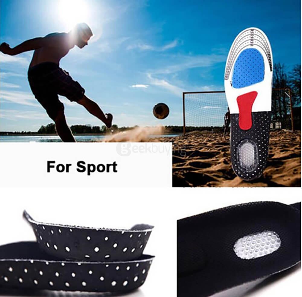 1 Pair of Gel Orthotic Sport Shoe Pad Arch Support Insoles Insert Cushion for Men