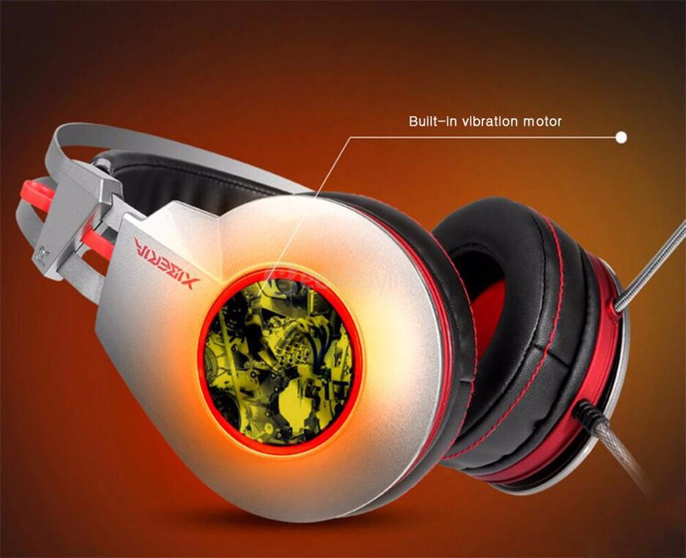 XIBERIA K5U Super Stereo Bass USB7.1 LED Gaming Headsets With Microphone for Computer PC Gamers - Gray
