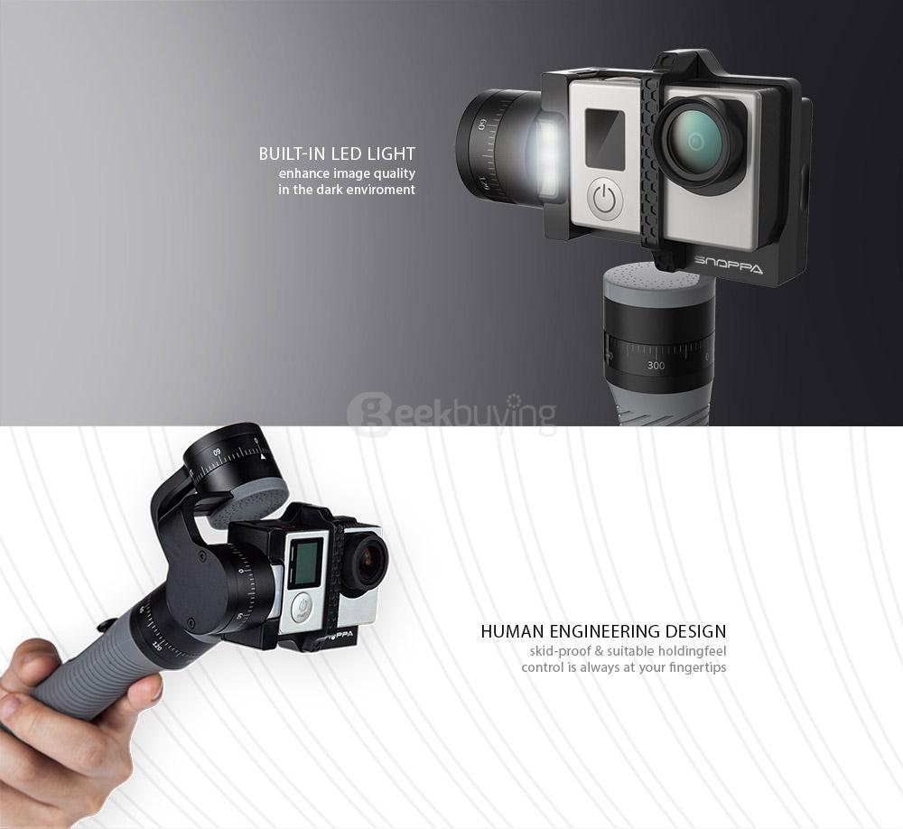 Original Snoppa SnoppaGo 3-Axis Handheld Gimbal for GoPro Hero4/3+/3 XiaoyiYI Action Cameras
