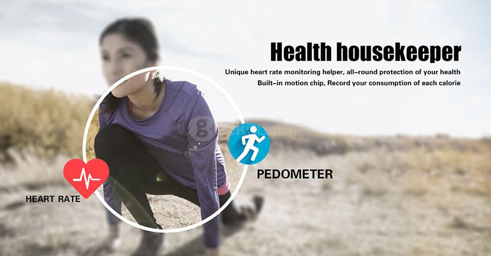 Vphone S8 1.54 inch 2.5D Arc Screen GSM Mobile Phone MTK2502 Heart Rate Measurement Pedometer Remote Camera Bluetooth 4.0 - Silver