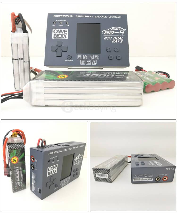 2warrior Go-4 DUAL 2X80W 8A 1-4S LiPo LiHv LiFe Nicd Nimh PB Battery Intelligent Balance Charger