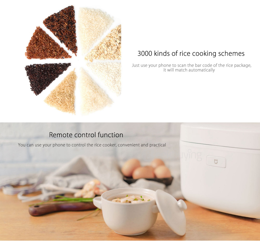 Original Xiaomi IHFB01CM Electric Rice Cooker Smart Control IH Heating 3.0L Capacity - White