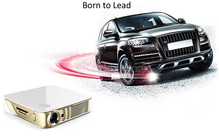 MDI i5 3D DLP Projector Android 5.1 2GB/8GB 3000 Lumens 1280*800 Pixels WiFi Bluetooth 4.0 1080P Home Cinema USB/HDMI/RJ45/VGA - White