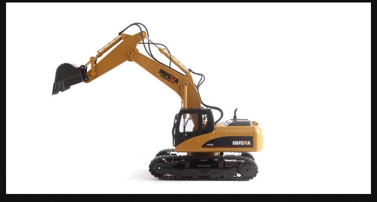 HuiNa Toys NO.550 2.4G 15CH 1/12 RC Metal Excavator Charging RC Car