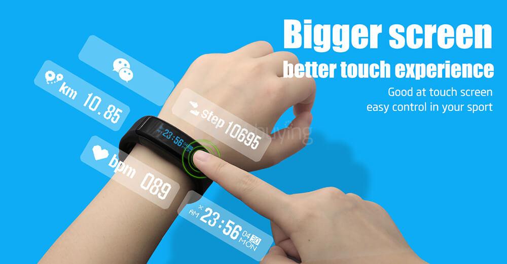 NO.1 F1 Heart Rate Monitor Smart Bracelet Bluetooth 4.0 Sport Fitness Tracker IP68 Waterproof for Android iOS - Orange