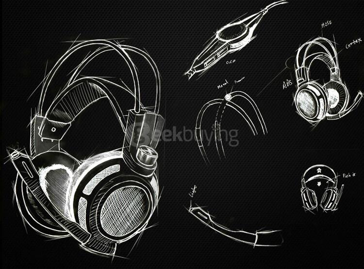Somic G941 Over-ear Wired Gaming Headsets with MIC Virtual 7.1 Surround Sound Smart Vibration USB Plug - Black