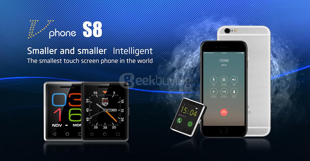 Vphone S8 1.54 inch 2.5D Arc Screen GSM Mobile Phone MTK2502 Heart Rate Measurement Pedometer Remote Camera Bluetooth 4.0 - Silver