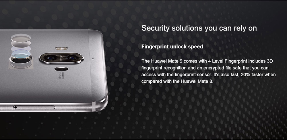 HUAWEI MATE 9 MHA-AL00 5.9-inch FHD Android 7.0 Smartphone Hisilicon Kirin 960 Octa Core 4GB 64GB 20.0MP+12.0MP Dual Rear Cameras Touch ID SuperCharge Type -C - Mocha Brown