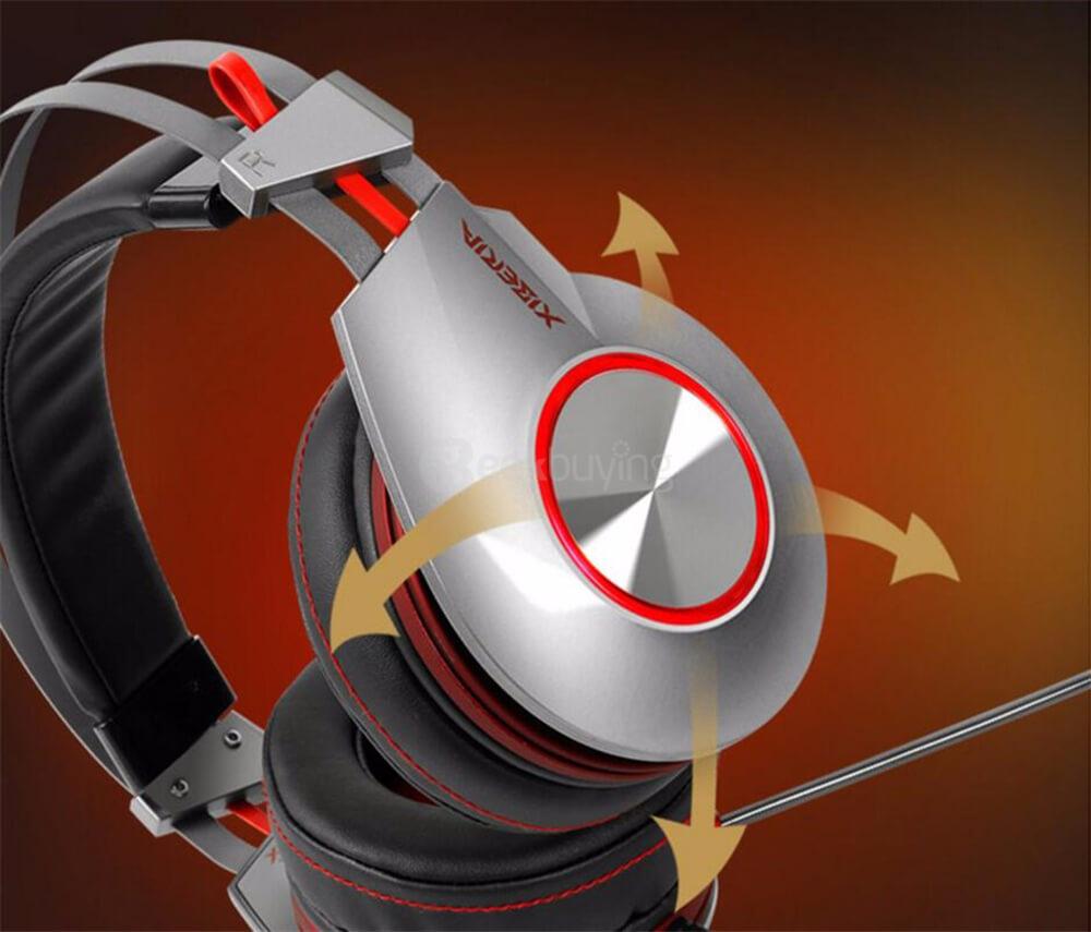 XIBERIA K5U Super Stereo Bass USB7.1 LED Gaming Headsets With Microphone for Computer PC Gamers - Gray