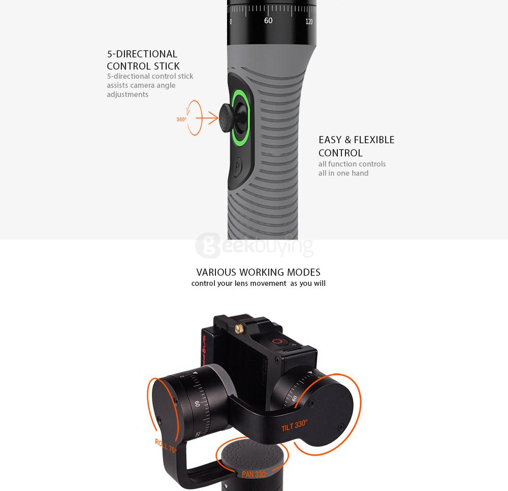 Original Snoppa SnoppaGo 3-Axis Handheld Gimbal for GoPro Hero4/3+/3 XiaoyiYI Action Cameras