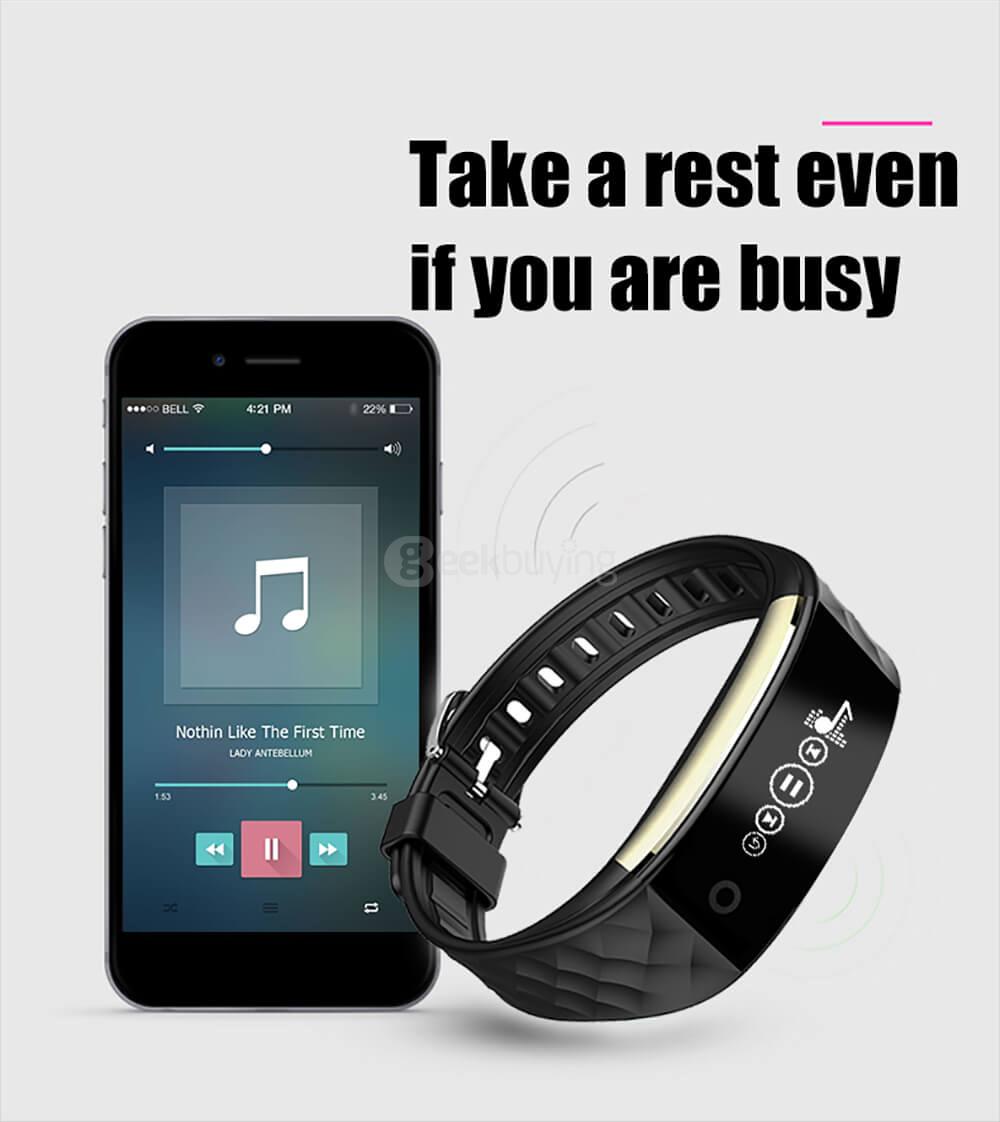 Makibes S2 Bluetooth 4.0 Smart Bracelet Heart Rate Monitor Multi-sport Tracker GPS Movement Information Push IP67 Waterproof For Android iOS - White
