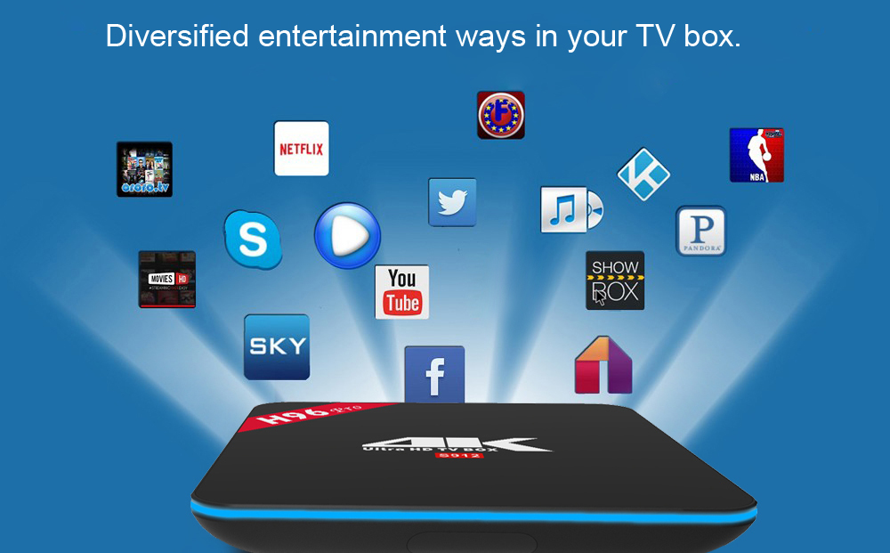 Bundle H96 Pro Amlogic S912 Android 6.0 Marshmallow 4K 60FPS TV BOX + Rii i8+ 2.4G Wireless Israel Hebrew Language Keyboard Black