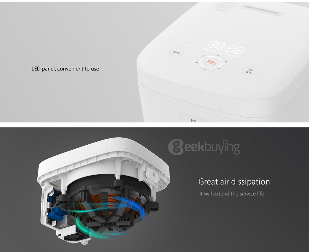 Original Xiaomi IHFB01CM Electric Rice Cooker Smart Control IH Heating 3.0L Capacity - White