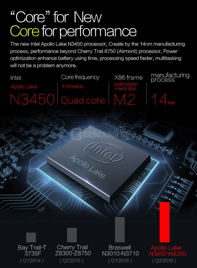 Voyo VBook A1 Laptop 11.6 inch Windows 10 4GB RAM 32GB eMMC 120GB SSD ROM Intel Apollo Lake N3450 Quad Core 2.2GHz IPS Screen 1920*1080 - Gold