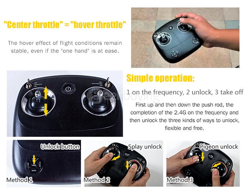 HuaJun W606-6 QQ-FLY WIFI FPV HD Camera 2.4G 6-Axis Headless Mode RC Quadcopter - Yellow