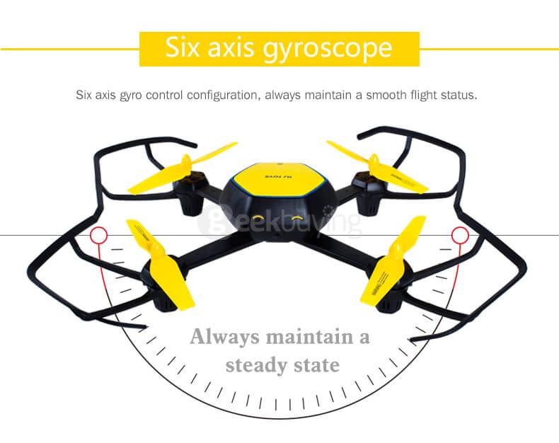 HuaJun W606-6 QQ-FLY WIFI FPV HD Camera 2.4G 6-Axis Headless Mode RC Quadcopter - Yellow