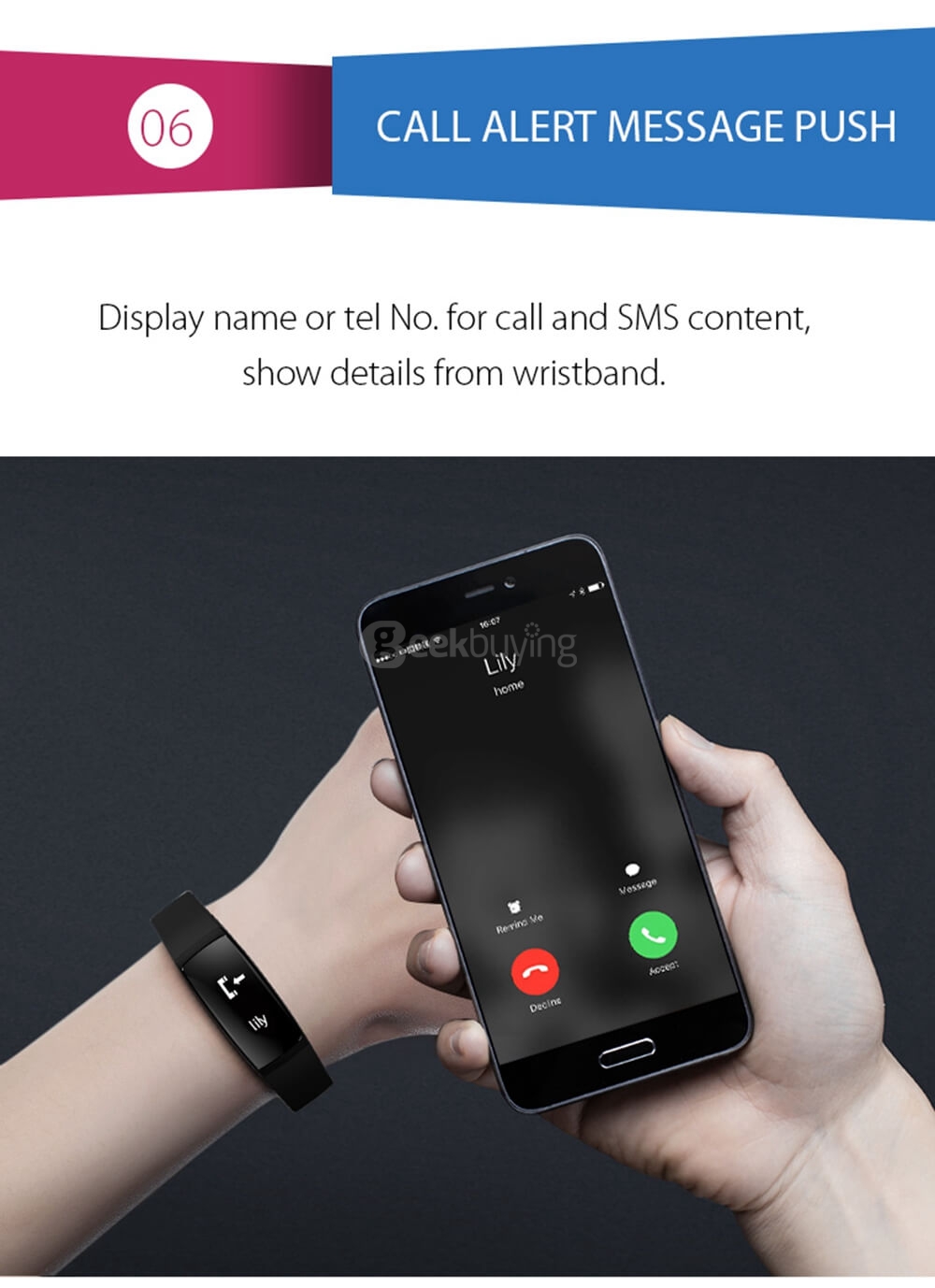 Bundle V07 Bluetooth 4.0 Heart Rate / Blood Pressure Monitor Smart Bracelet Blue + Original V07 Replacement Wrist Strap Blue
