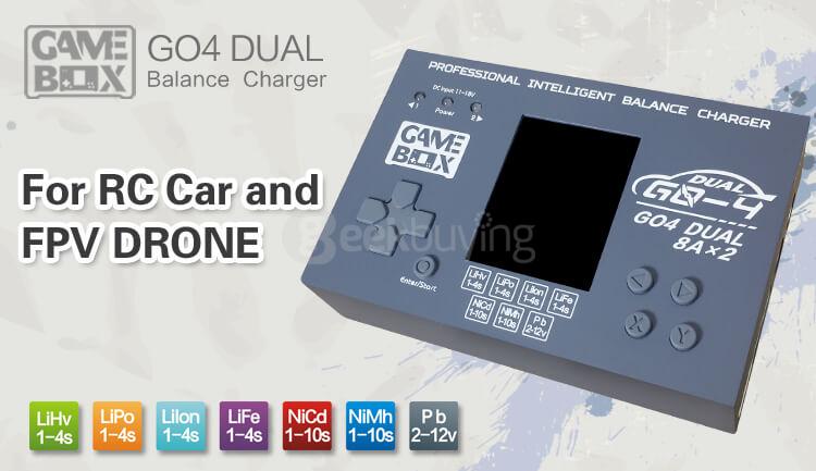 2warrior Go-4 DUAL 2X80W 8A 1-4S LiPo LiHv LiFe Nicd Nimh PB Battery Intelligent Balance Charger