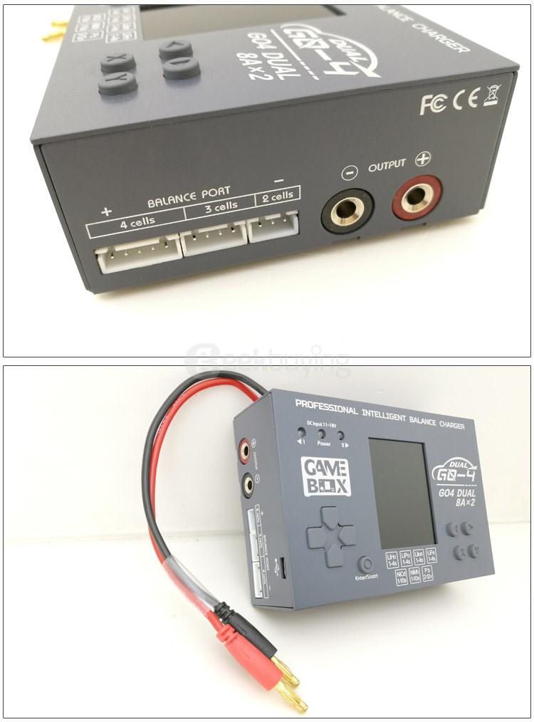 2warrior Go-4 DUAL 2X80W 8A 1-4S LiPo LiHv LiFe Nicd Nimh PB Battery Intelligent Balance Charger