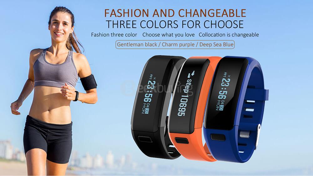 NO.1 F1 Heart Rate Monitor Smart Bracelet Bluetooth 4.0 Sport Fitness Tracker IP68 Waterproof for Android iOS - Orange