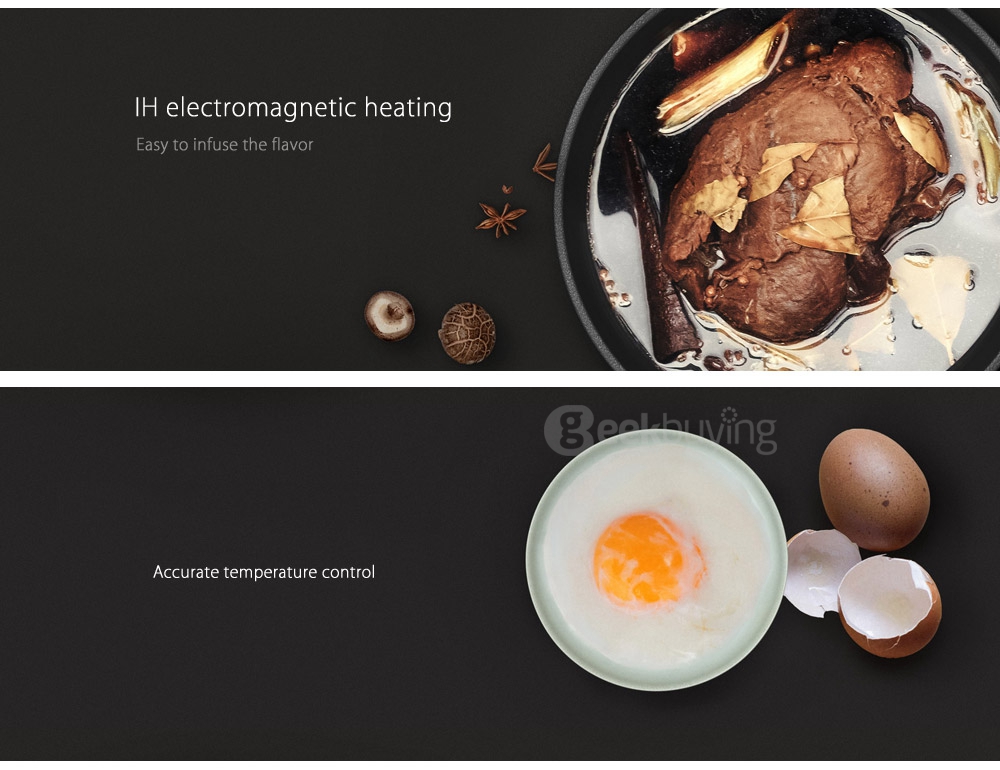 Original Xiaomi IHFB01CM Electric Rice Cooker Smart Control IH Heating 3.0L Capacity - White