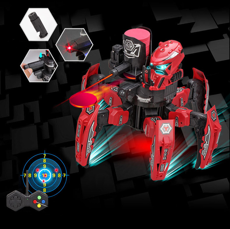 2.4G Smart RC Robot Intelligent Space Armor Warriors Six-legged Spider Robot DIY Hoodle - Red