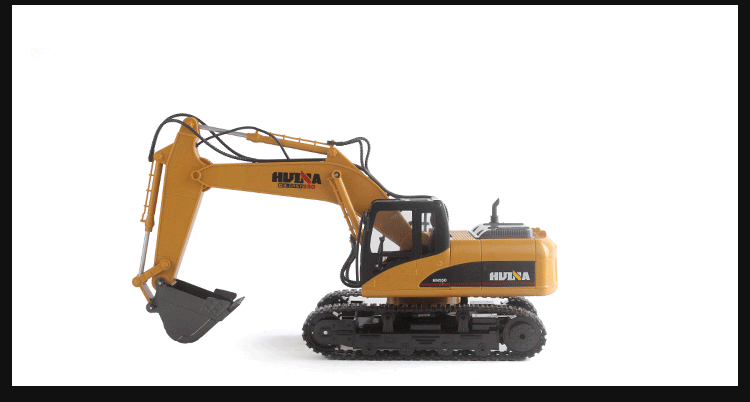 HuiNa Toys NO.550 2.4G 15CH 1/12 RC Metal Excavator Charging RC Car