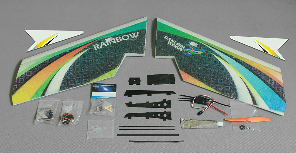 DW HOBBY Rainbow 800mm Wingspan EPP Flying Wing RC Airplane - KIT Version