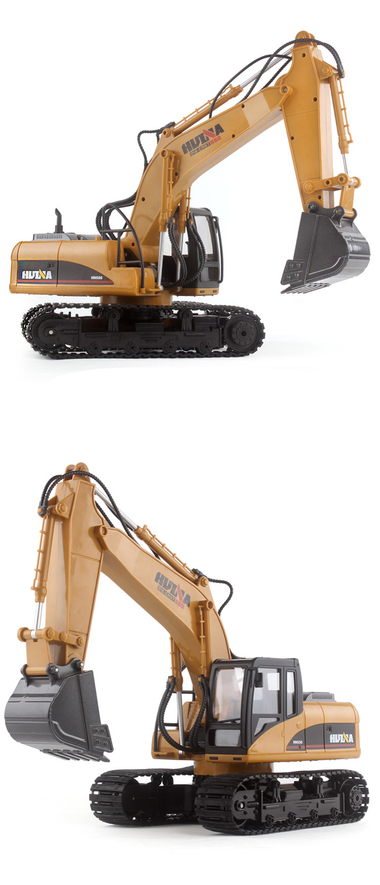 HuiNa Toys NO.550 2.4G 15CH 1/12 RC Metal Excavator Charging RC Car