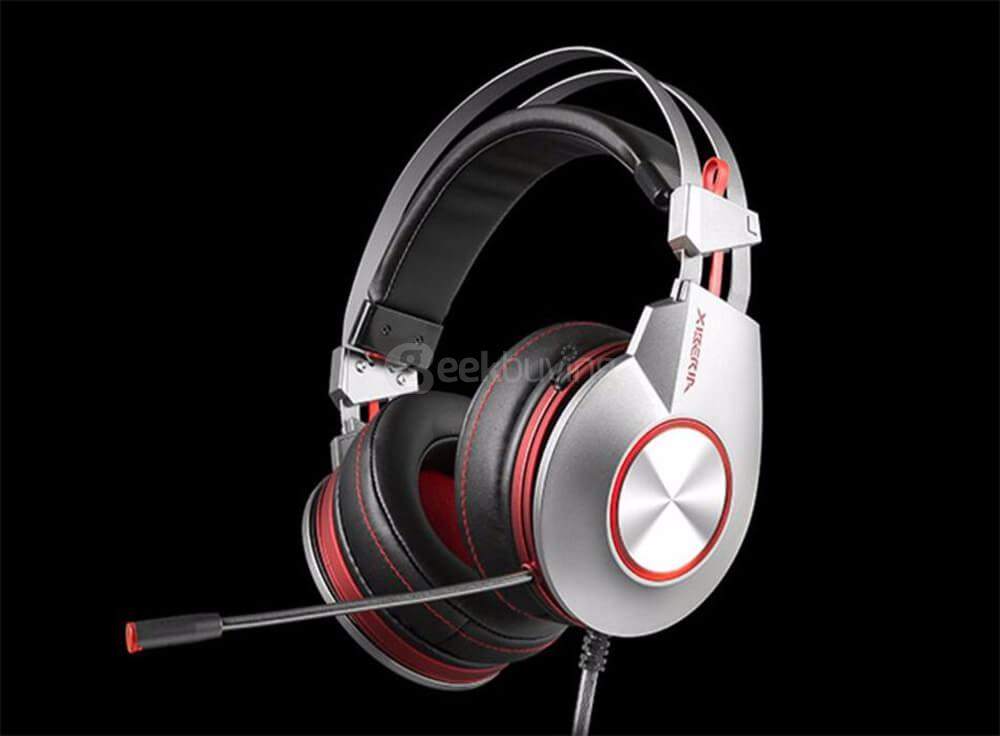 XIBERIA K5U Super Stereo Bass USB7.1 LED Gaming Headsets With Microphone for Computer PC Gamers - Gray