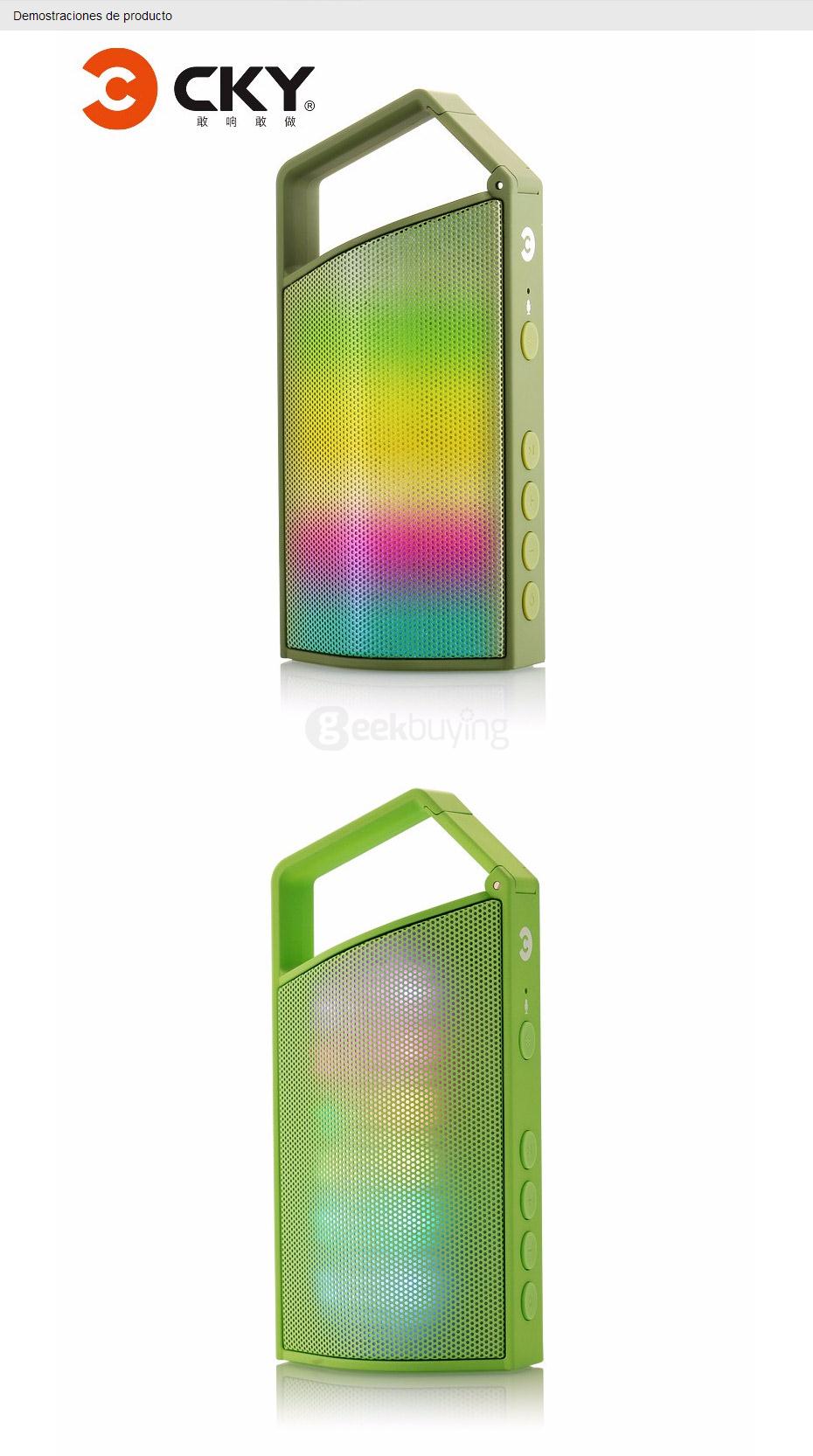CKY CK008 Bluetooth Speaker EDR Tech 2.1Mbps With LED Lights for iPhone IPOD IPAD MP3/MP4 PSV - Army Green