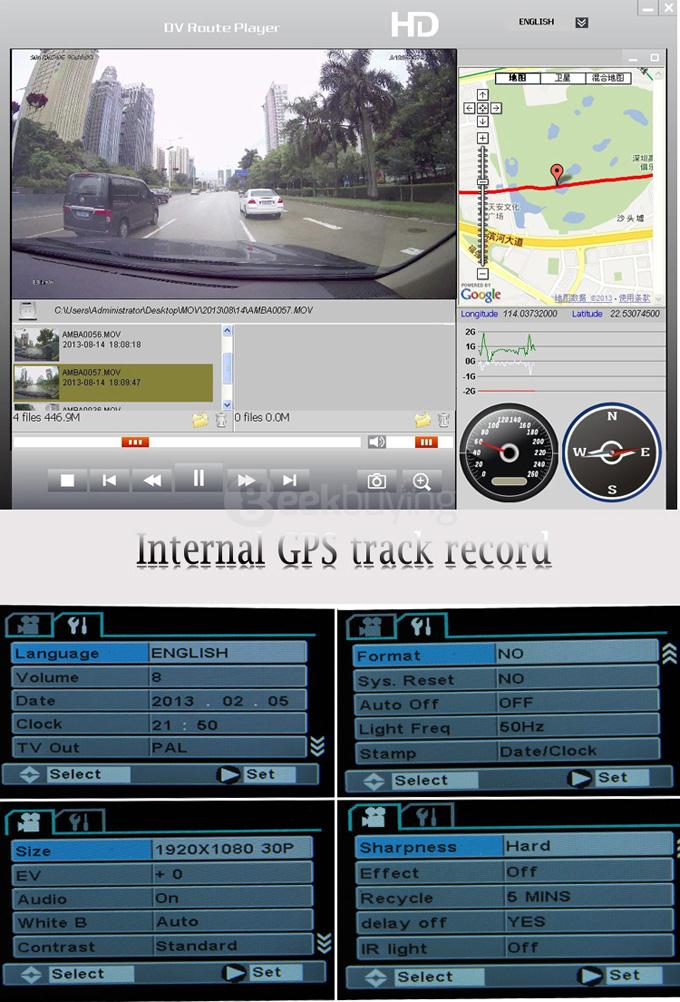 BLACKVIEW GS9000 Ambarella H.264 Full HD 1920*1080P 30fps 2.7Inch 178 Degree Angle Car DVR Recorder with GPS G-sensor