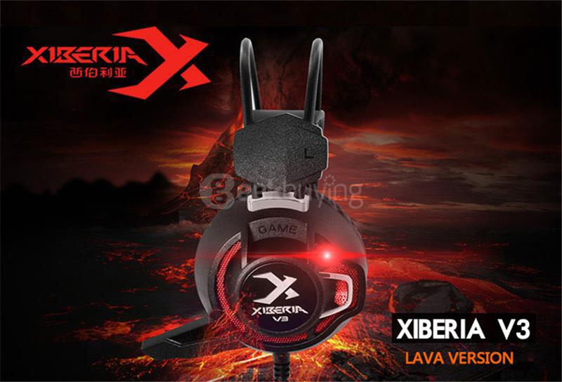 Xiberia V3+ Over-ear Gaming Headsets With Microphone 3.5mm USB Headphones For Computer PC Gamer - White