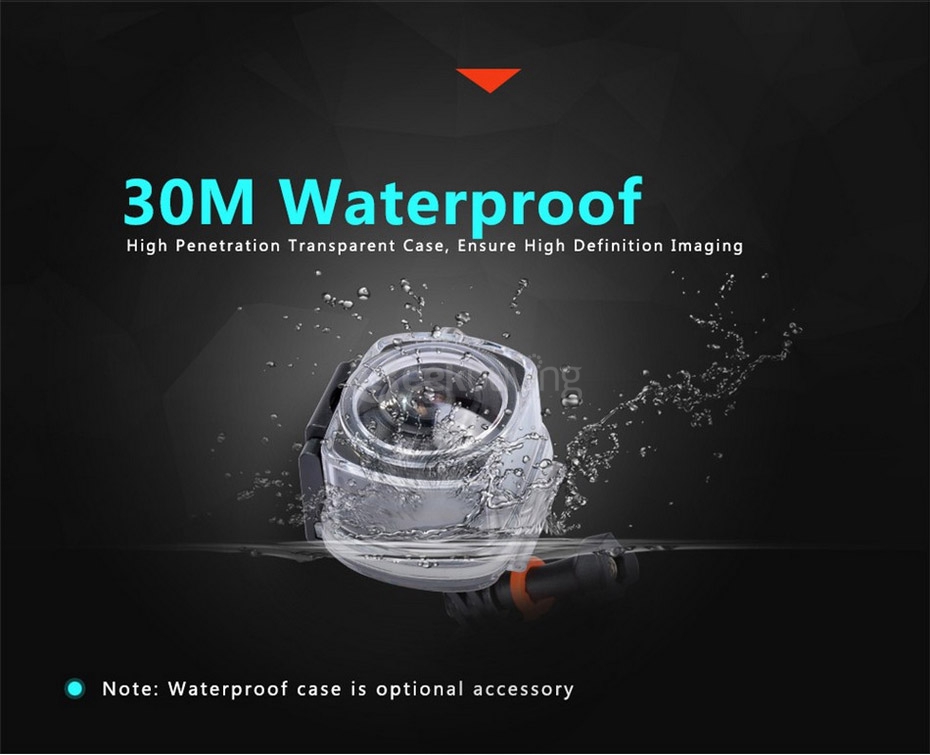 AMKOV AMK100S 360 Degrees Panoramic Camera Mini VR Camera 1440P 30fps 8.0MP CMOS Sports Camera
