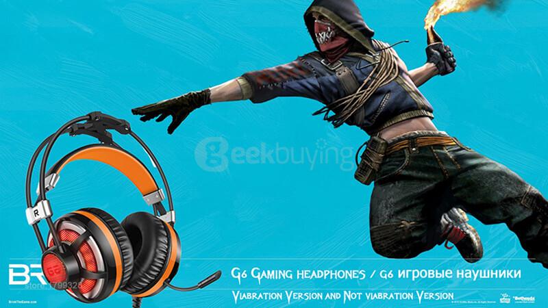 Xiberia K2 Over-ear USB Gaming Headphones with Microphone Stereo Surround Sound Game Headsets Glowing LED Light - White