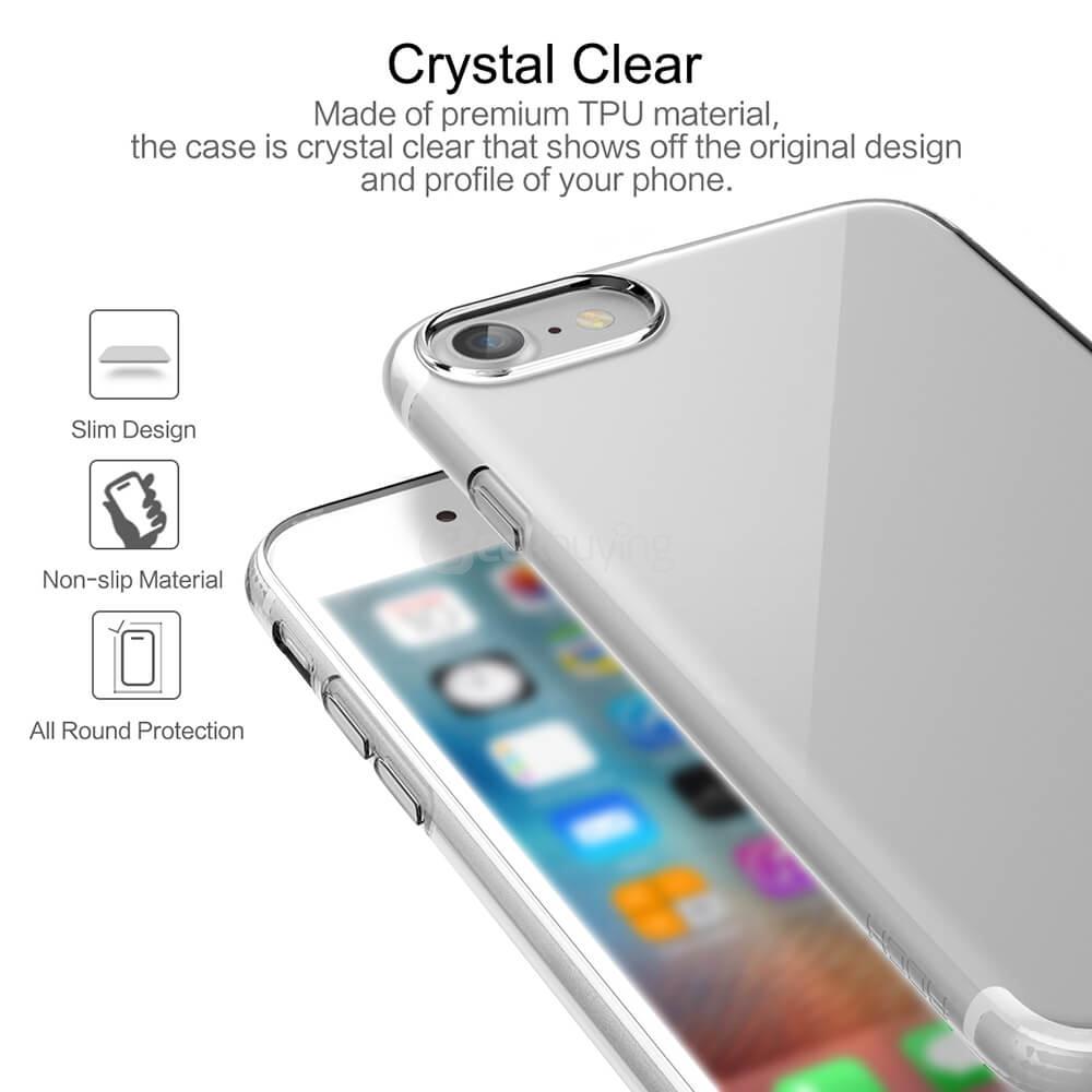 ROCK Ultra Thin TPU Slim Back Case Clear Soft Phone Cover For iPhone 7 - Transparent