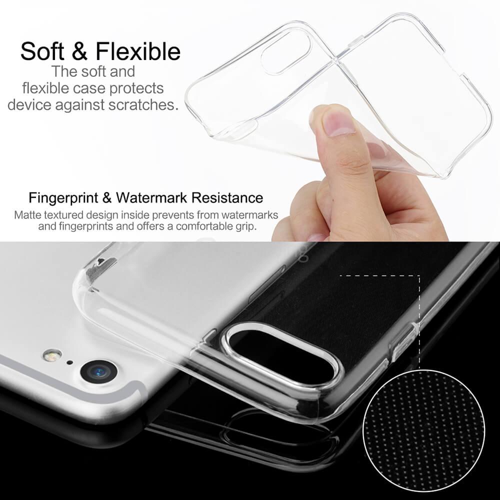 ROCK Ultra Thin TPU Slim Back Case Clear Soft Phone Cover For iPhone 7 - Transparent